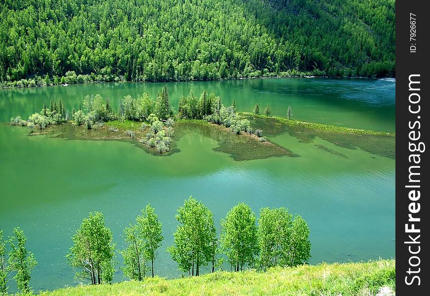 The green lake in china