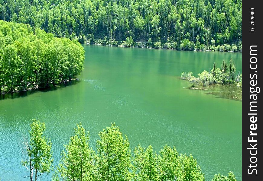 The green lake in china