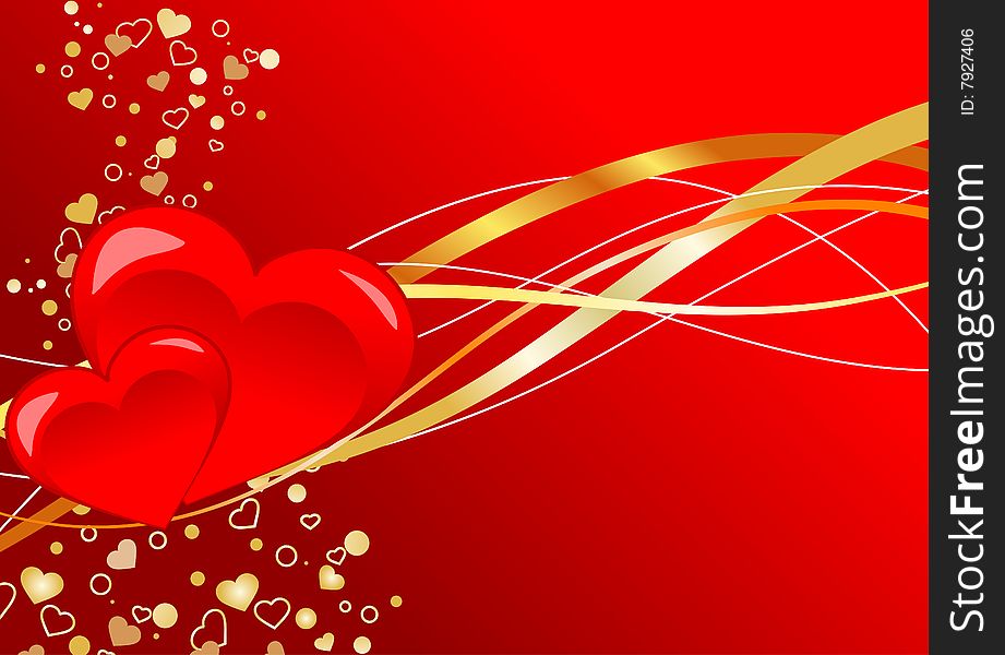 Valentines Day background with Heart, element foe design