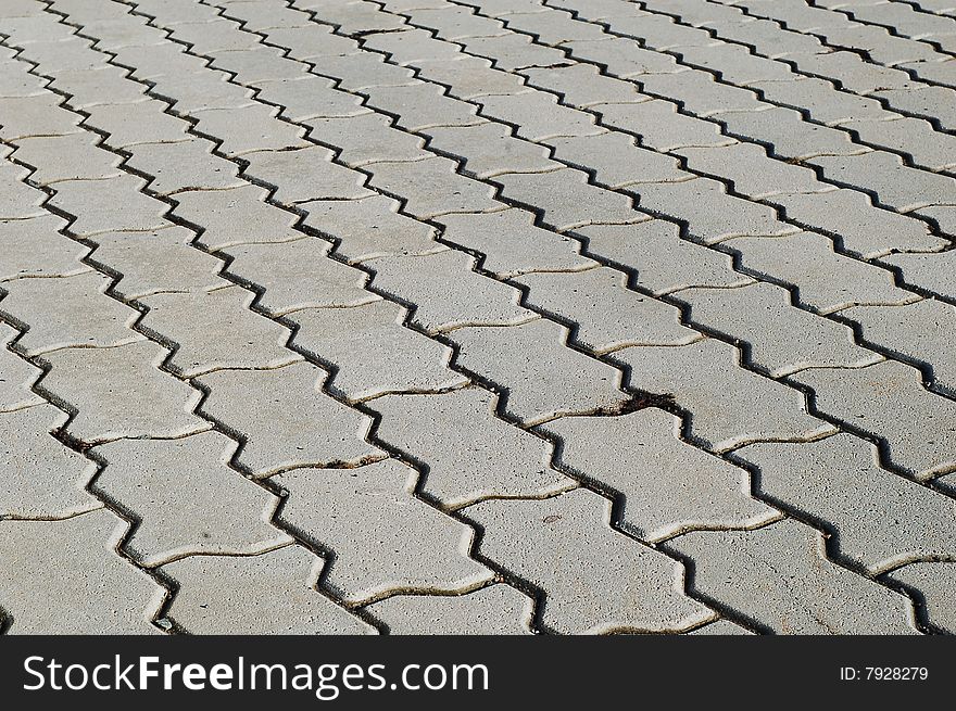 Cobbled stones tile from side view. Cobbled stones tile from side view