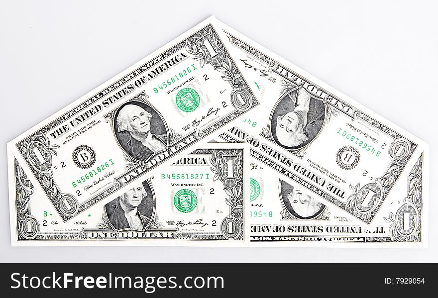 Heap of American dollars (closeup)