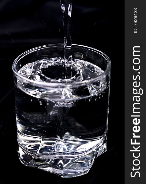 Glass of fresh cold water