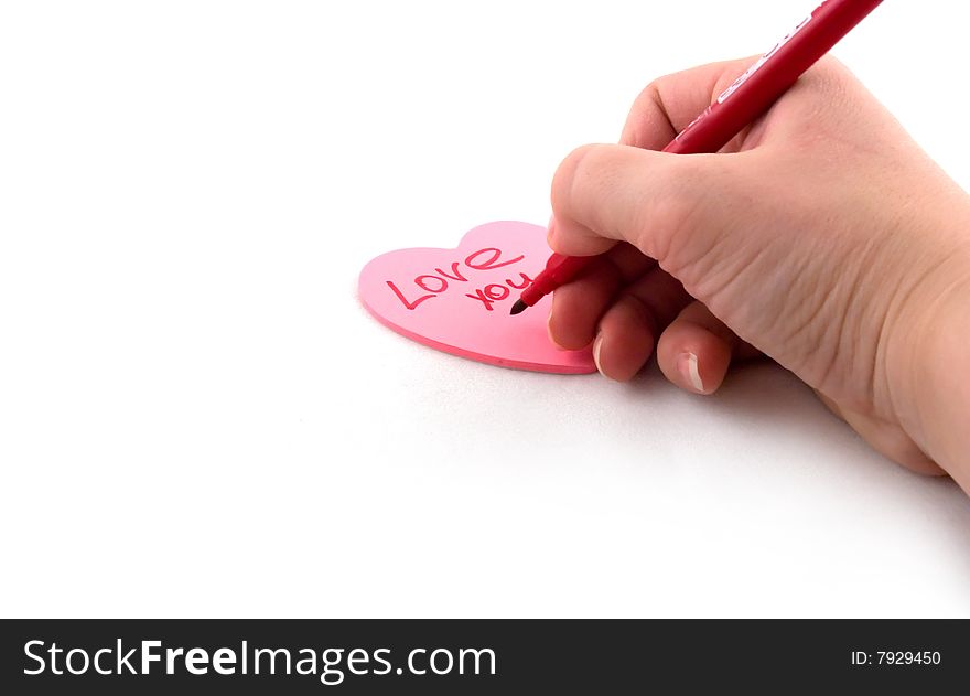 Card writing per saint valentine day red pen. Card writing per saint valentine day red pen