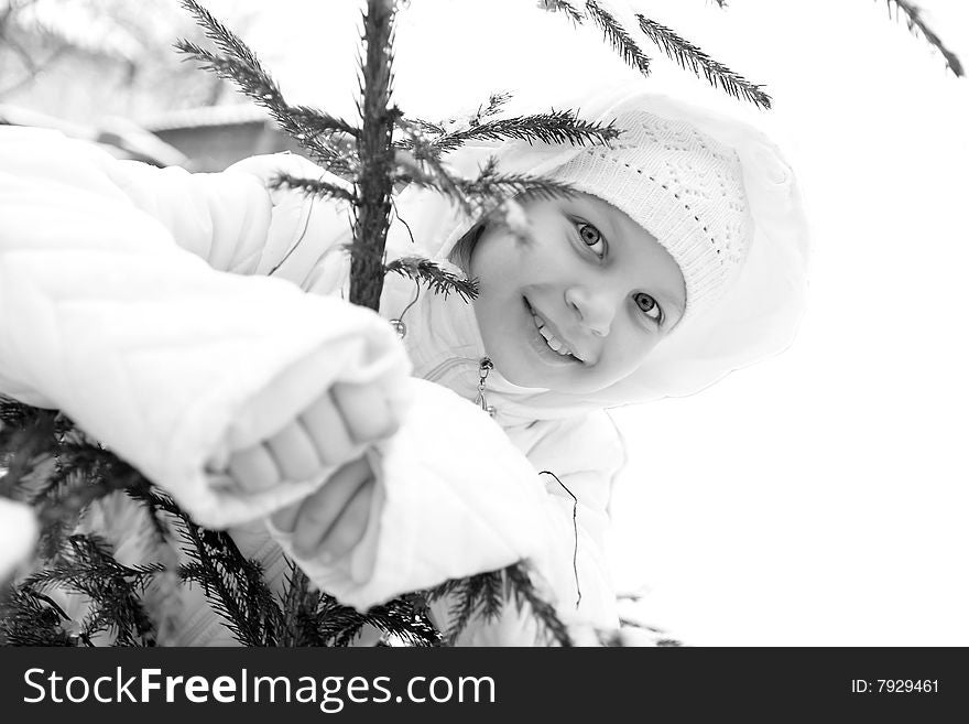 Girl on winter vacation