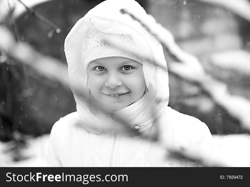 Girl on winter vacation