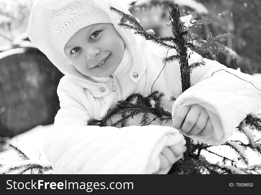 Girl portrait on winter vacation. Girl portrait on winter vacation