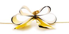 Gold Bow Stock Photography