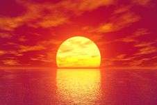 Red Sunset Royalty Free Stock Images Red Sunset Royalty Free Stock Images
