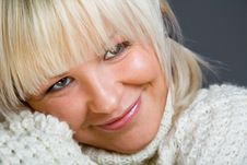 Close-up Portrait Of Lovely Blond Woman Stock Image Close-up Portrait Of Lovely Blond Woman Stock Image