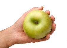 Hand With Green Apple Royalty Free Stock Photo Hand With Green Apple Royalty Free Stock Photo