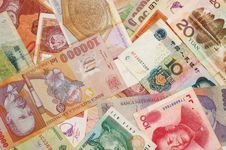 A Collection Of Various Currencies Royalty Free Stock Image