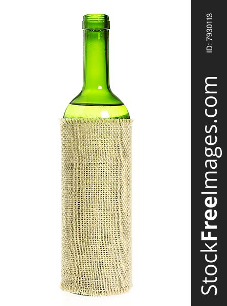 Wine bottle isolated on a white background