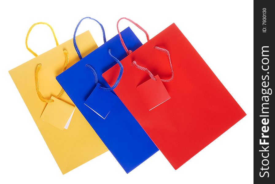 Shopping bags isolated on white background.