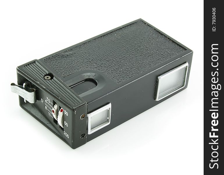 Small espionage photocamera isolated on a white background