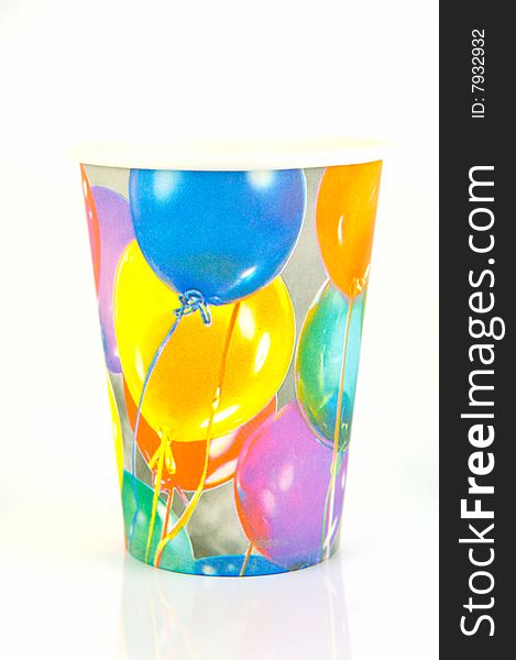 Party cups isolated against a white background