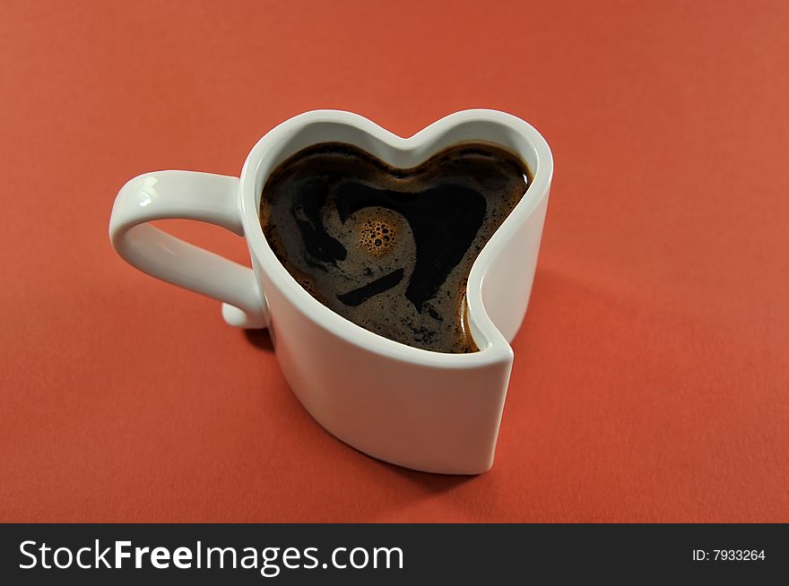 Valentines - cup in the shape of a heart. Valentines - cup in the shape of a heart.