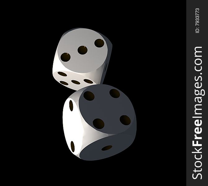 Dices - Isolated On Black