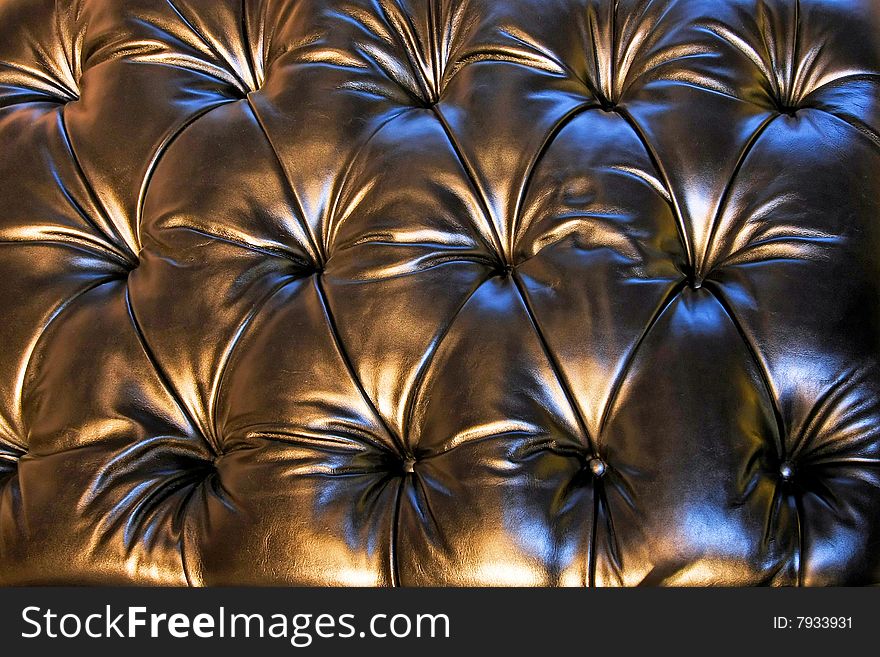 Texture of black leather upholster pattern material. Texture of black leather upholster pattern material
