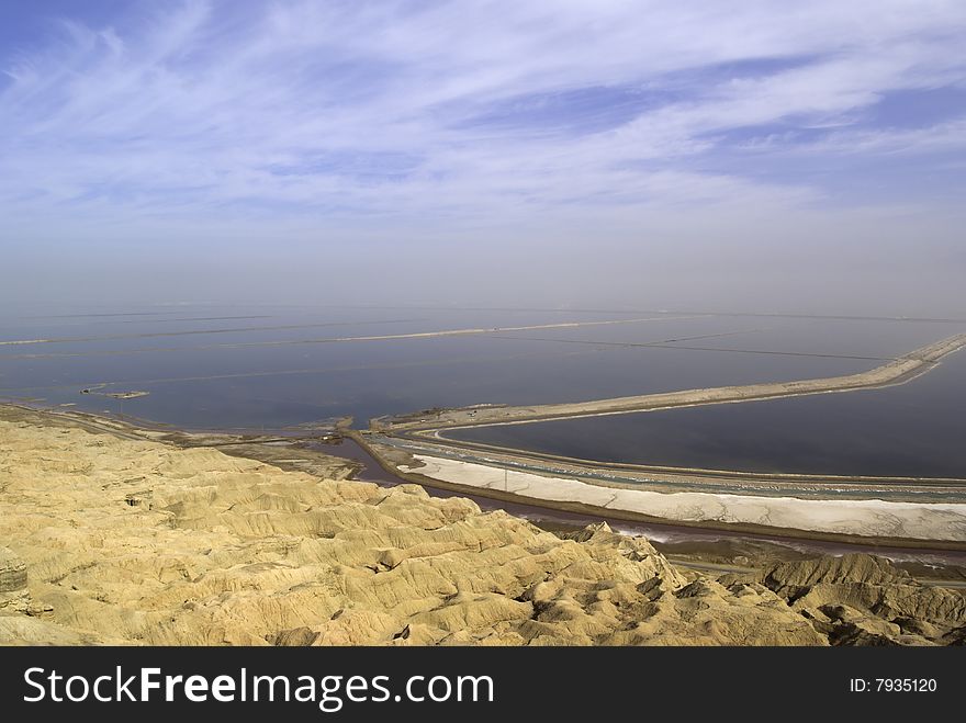 Dead sea view from Mt. Sodom viewpoint