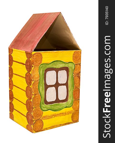 House. Decor for children's holiday on white background. The image contains clipping path.