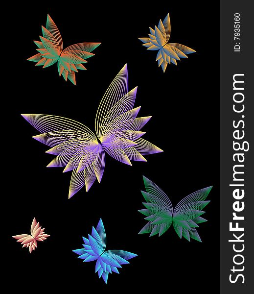 Illustration of butterfly abstract background. Illustration of butterfly abstract background