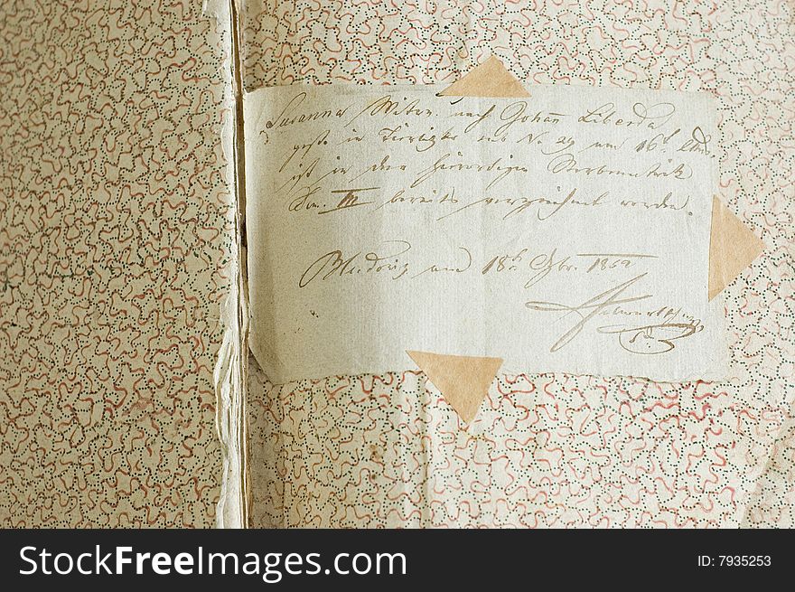 Handwriting from the end of 19th century. Handwriting from the end of 19th century