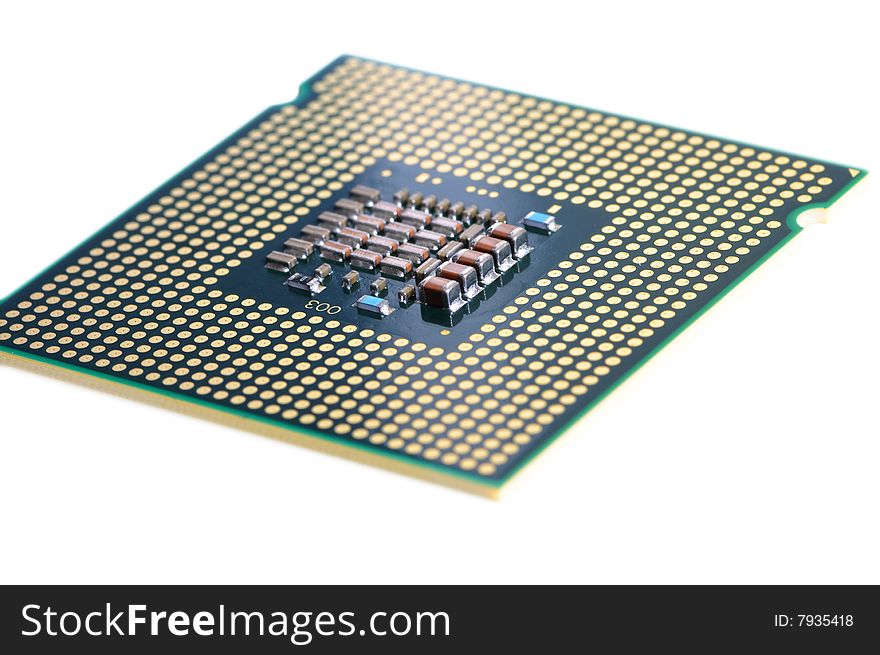 Macro of cpu processor with shallow DOF