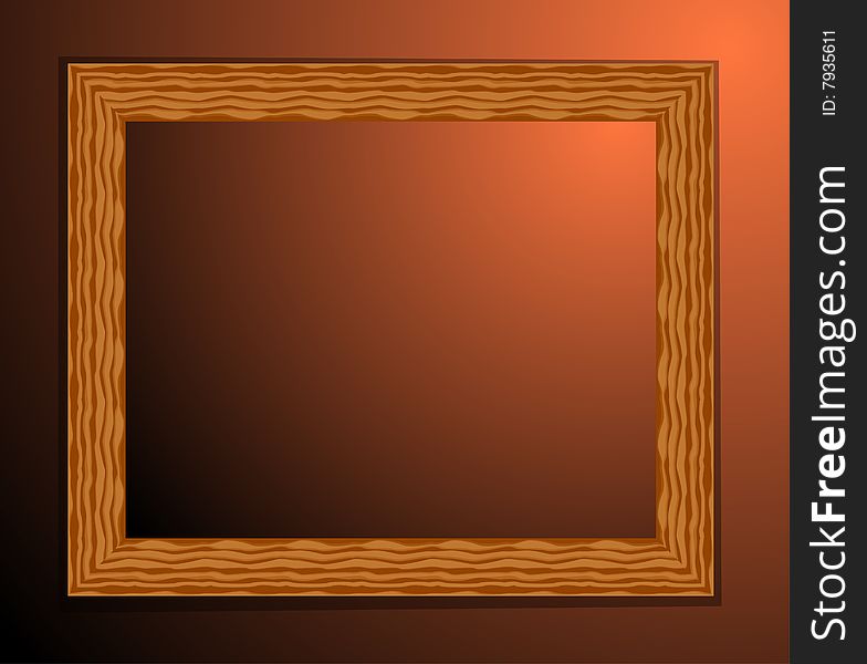 Wood  frame for graphic use. Wood  frame for graphic use