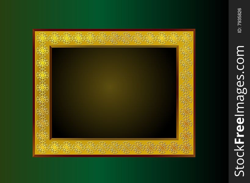 Wood  frame for graphic use