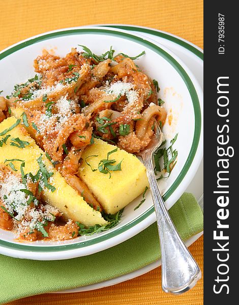 Breaded deep fried tripe with corn semolina, herbs and parmesan cheese