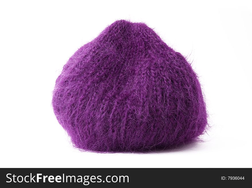 Purple cap on a white background