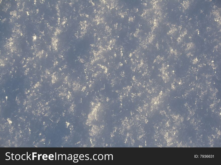 Snow cover background - close view