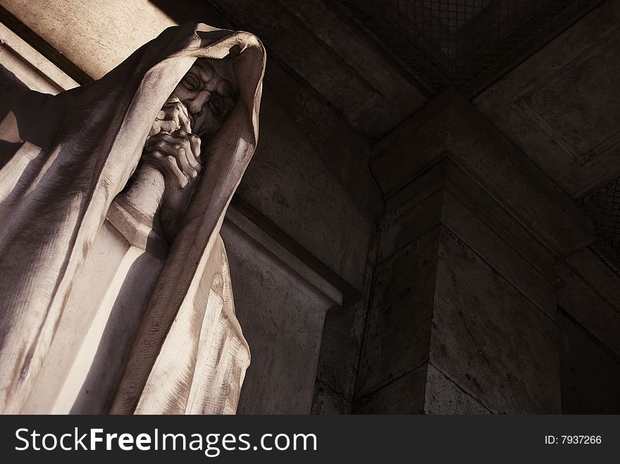 Mortal statue from a graveyard