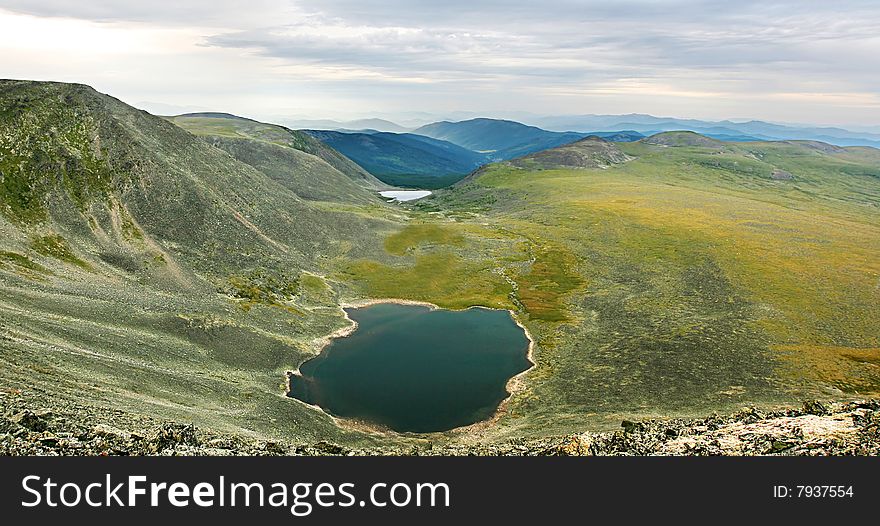 Beautifull mountain lake in the Altai mountains