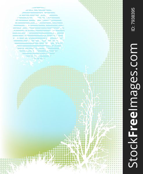 Floral background, meadow, garden 2d vector