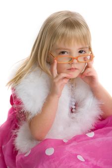 Girl With Glasses Royalty Free Stock Photography
