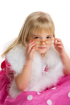 Girl With Glasses Stock Images
