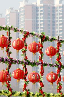 Red Lanterns In The New Year. Stock Images Red Lanterns In The New Year. Stock Images