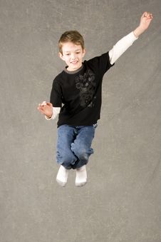 Little Boy Jumping Stock Image Little Boy Jumping Stock Image