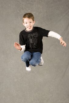 Little Boy Jumping Royalty Free Stock Photo Little Boy Jumping Royalty Free Stock Photo