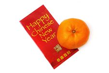 Mandarin Orange And Red Packet Stock Image Mandarin Orange And Red Packet Stock Image