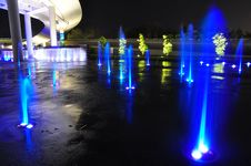 Fountains At Night Royalty Free Stock Images Fountains At Night Royalty Free Stock Images