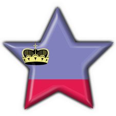 Liechtenstein Button Flag Star Shape Royalty Free Stock Photo