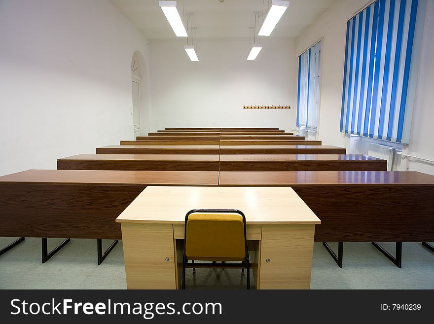 Empty classroom