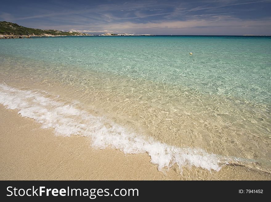 Beautiful tropical beach in the Sardegna Island, Italy