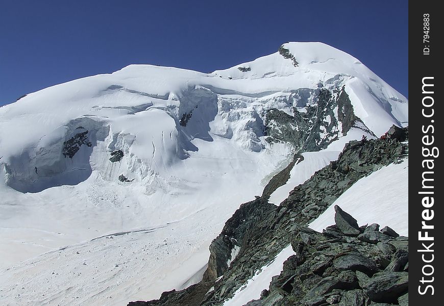 Allalinhorn (4027) near Saas Fee, Switzerland. Allalinhorn (4027) near Saas Fee, Switzerland