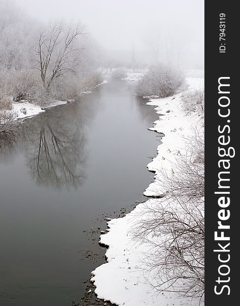 River Views during snowy winter. River Views during snowy winter