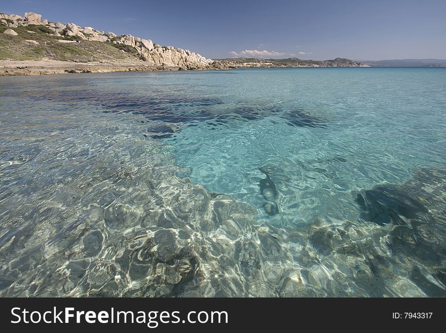 Beautiful tropical beach in the Sardegna Island, Italy