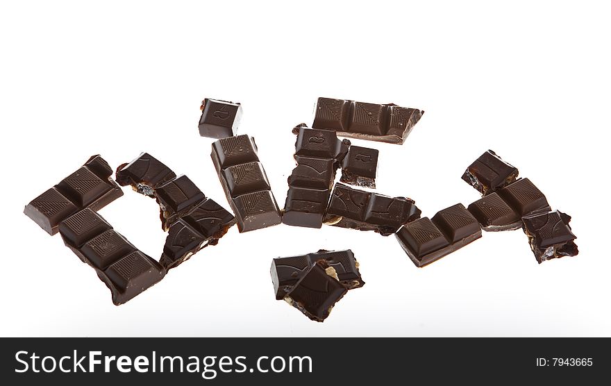 Studio photo of chocolate bar