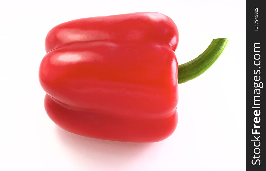 Red pepper isolated on white background